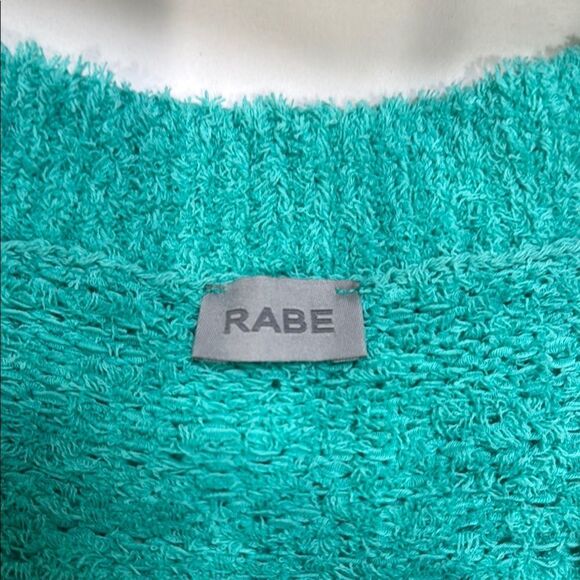 Rabe Open Front Cardigan. Turquoise - Picture 5 of 8